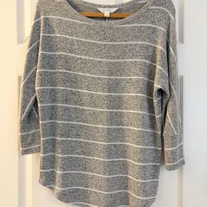 Gray Striped Women's Sweater